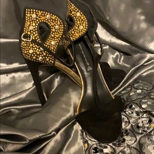 Black With Gold Steve Madden Heels